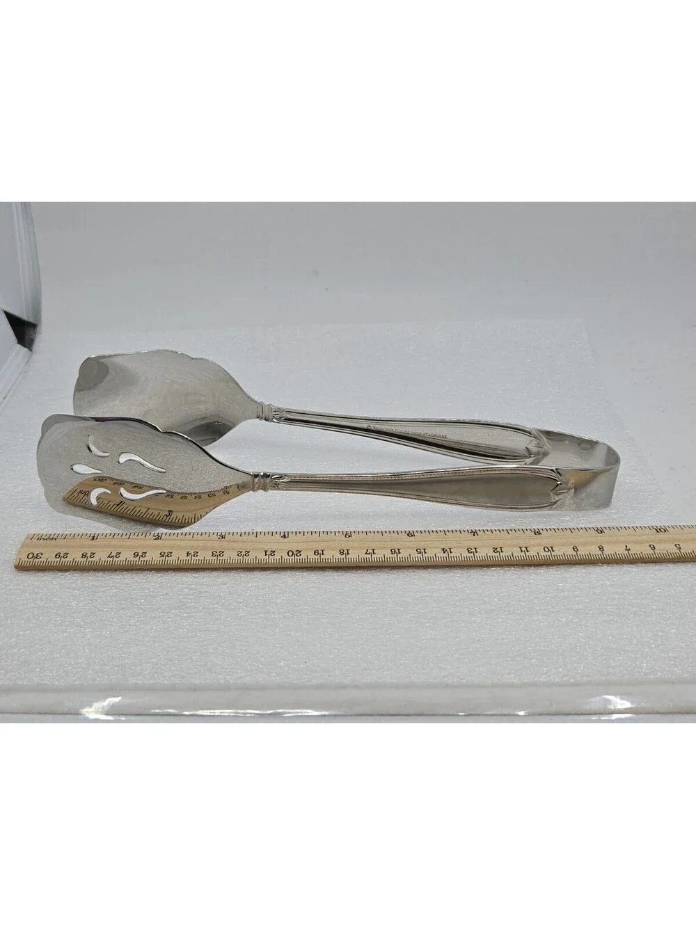 Princess House BARRINGTON Salad Buffet Tongs Stainless Flatware 9.5